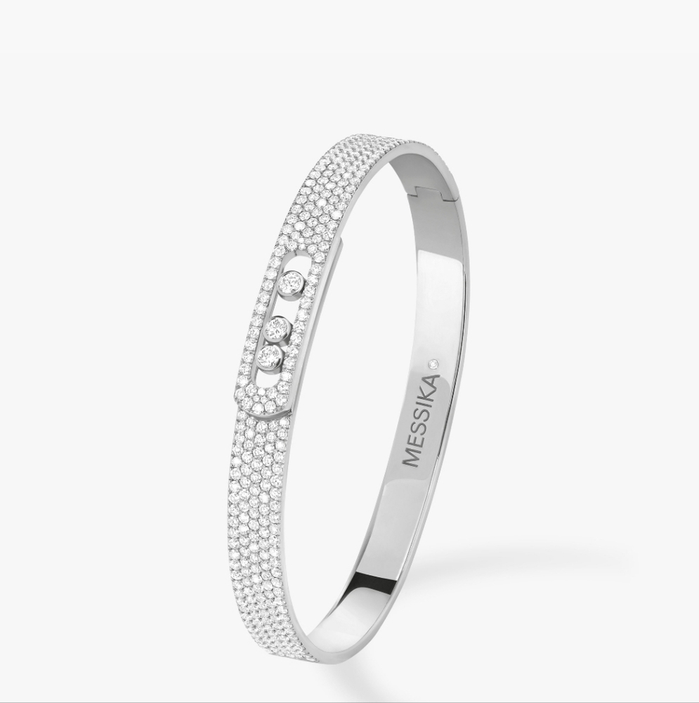 Gorgeous Designer Move Noa Sliding Bar Diamond CZs Bracelet